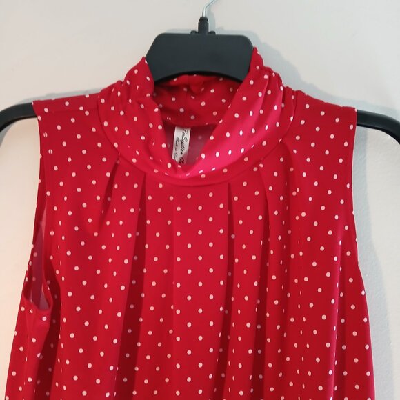 PerSeption Concept Red Top with white dots, Size Small - Picture 6 of 8